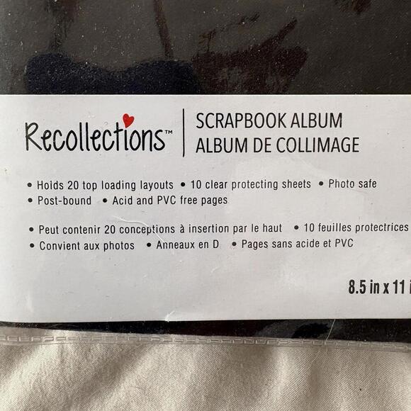 Recollections Scrapbook Black Classic Plain Holds 20 Top Loading Layouts 8.5x11” - Picture 4 of 15